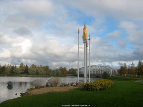Windside wind art work "Synergy" in Oulu, Finland